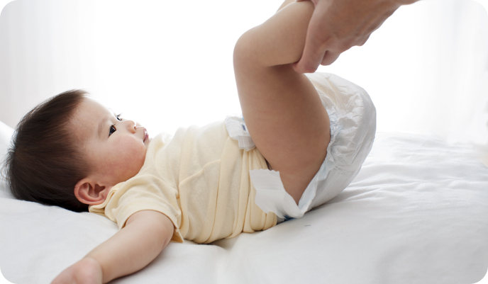 Chinese baby in nappy